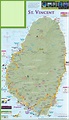 Large detailed tourist map of Saint Vincent island