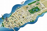 Stadtplan von Manhattan | Detaillierte gedruckte Karten von Manhattan ...