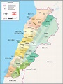 Mapa de libano