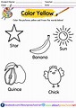 Color Worksheets Yellow - About Preschool