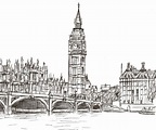 Лондон рисунок карандашом для начинающих поэтапно 31 фото