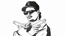 HOW TO DRAW EAZY-E (STEP BY STEP) - YouTube