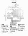 Island Crossword - WordMint