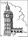 Dibujos del Big Ben de Londres para imprimir y pintar | Colorear imágenes