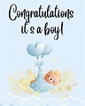 Congratulations It's a Boy Congratulation Baby Gift Baby - Etsy