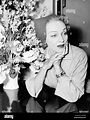 Marlene Dietrich, at the Dorchester Hotel in London, May 1955 Stock ...