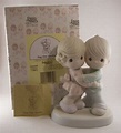 Precious Moments hug One Another Porcelain Figurine Enesco Vintage ...
