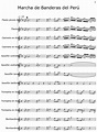 Marcha de Banderas del Perú - Sheet music for Piccolo, Flute, Clarinet ...