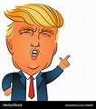 Donald trump character portrait Royalty Free Vector Image