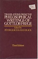Translations from the Philosophical Writings of Gottlob Frege by ...