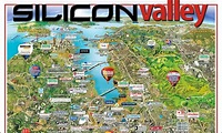 Silicon valley map - Silicon valley area map (California - USA)