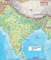 map of india showing the major rivers, cities and towns in which they ...