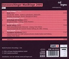 Donaueschinger Musiktage 2005 Vol.3 (CD) – jpc
