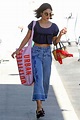 Vanessa Hudgens' Shows Off Her Summer Style in a Crop Top and Flare Leg ...