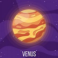 Venus planeta en el espacio. universo colorido con venus. ilustración ...