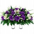 Sympathy Silks Artificial Cemetery Flowers – Realistic- Outdoor Grave ...