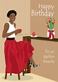 Card AVAILABLE NOW-This Afrocentric birthday card women shows an ...