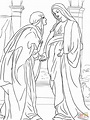 Disegno di La Visita di Maria a Elisabetta da colorare | Disegni da ...