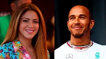 Shakira posa enfiestada junto a Lewis Hamilton mientras sus ...