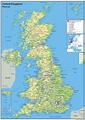 Carta geografica del Regno Unito (Regno Unito): topografia e ...