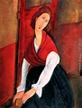 Portrait of Jeanne Hebuterne by Amedeo Modigliani | Oil Painting ...