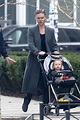 julia stiles takes her son for a stroll with a friend in brooklyn, new ...