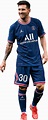 Lionel Messi Paris Saint-Germain football render - FootyRenders