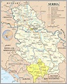 GEOGRAFSKA KARTA SRBIJE | Serbia, Serbia and montenegro, Political map