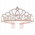 Birthday Girl Tiara Rose Gold Crown for Women Party - Etsy