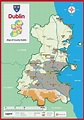 Dublin county kaart - Kaart van Dublin (Ierland)