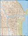 Chicago Downtown Map | Digital Vector | Creative Force
