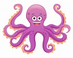 Cute octopus cartoon illustration isolated on white background 6607748 ...