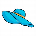 Beach hat Womens beach hat isolated vector illustration Cartoon style ...