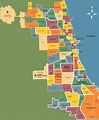 Chicago neighborhood map - Map of neighborhoods in Chicago (United ...