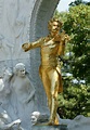 Monument dedicated to Johann Strauss II, the Waltz King, at Stadtpark ...
