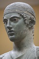 The Bronze statue of the Charioteer, 480-460 B.C., Delphi, Greece, 2011 ...