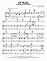 Skyfall sheet music by Adele (Piano, Vocal & Guitar (Right-Hand Melody ...