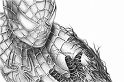 Spider-man Pencil Drawing Portrait Print | Etsy