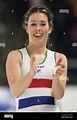 Antoinette de Jong of the Netherlands celebrates after her win in her 3000m race against Takagi ...
