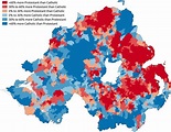 Catholic/Protestant map of Northern Ireland [1,024×797] : MapPorn