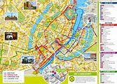 Copenhagen map - Hop-on hop-off bus & boat map of Copenhagen city ...