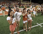 Texas Football head coach Charlie Strong and family after his first win ...