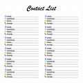 Contacts Printable - Printable Word Searches