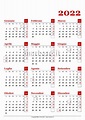 Calendario 2022 da stampare con le festività. Scarica il PDF