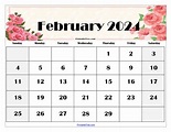 February 2024 Calendar Printable PDF Template With Holidays