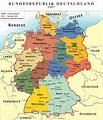 Detailed administrative map of Germany. Germany detailed administrative ...