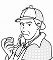 SHERLOCK HOLMES COLORING PAGES