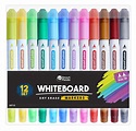 12 Whiteboard Pens by SmartPanda - Dual Tip Whiteboard Markers, Medium ...