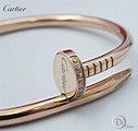 Pulsera Brazalete Cartier Clavo Cristales Oro Rosa/oro King - $ 699.00 ...