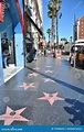 El Paseo De Hollywood De Las Estrellas De La Fama En Los Angeles Imagen ...